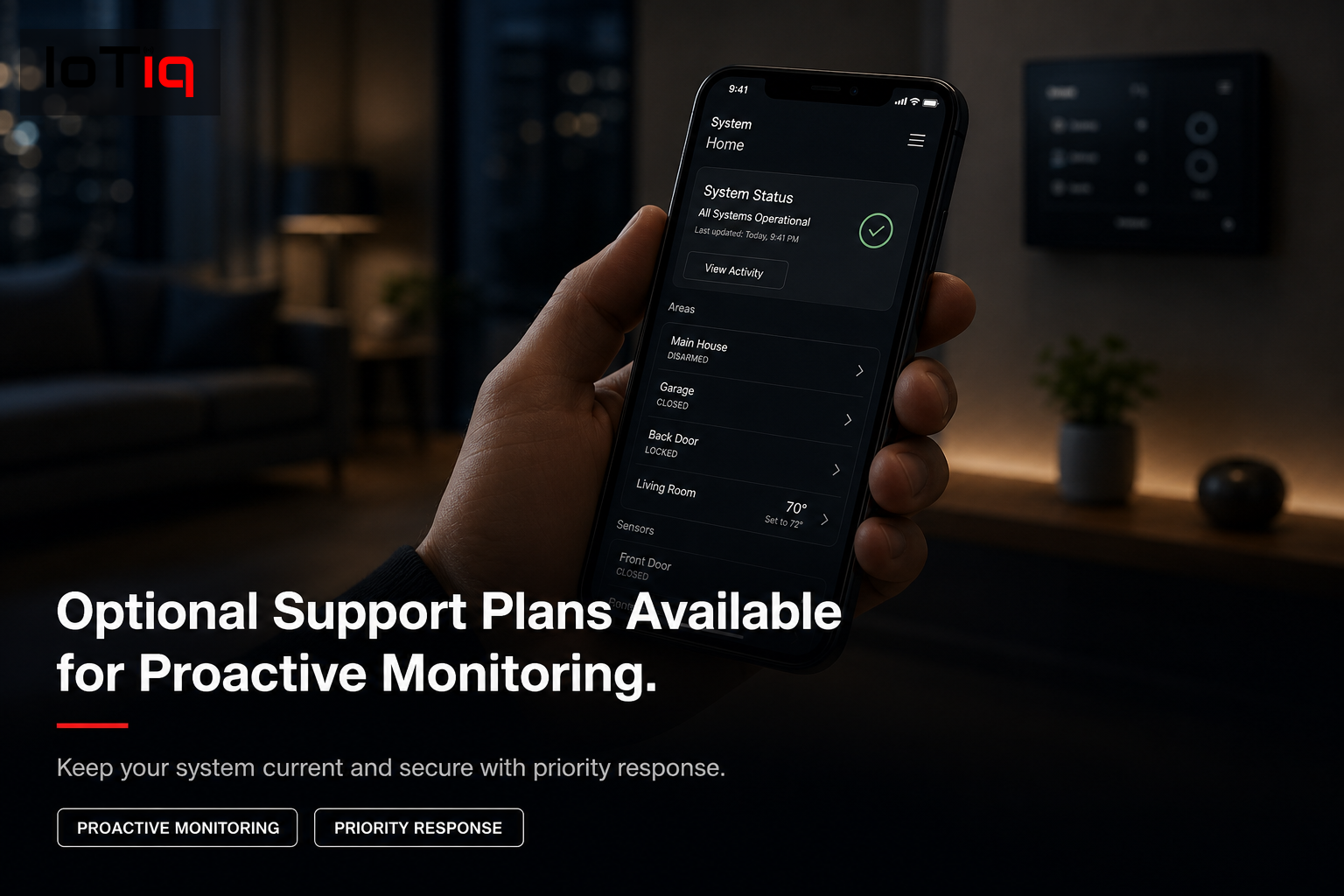IoTiq support team assisting a customer remotely with a smart home issue
