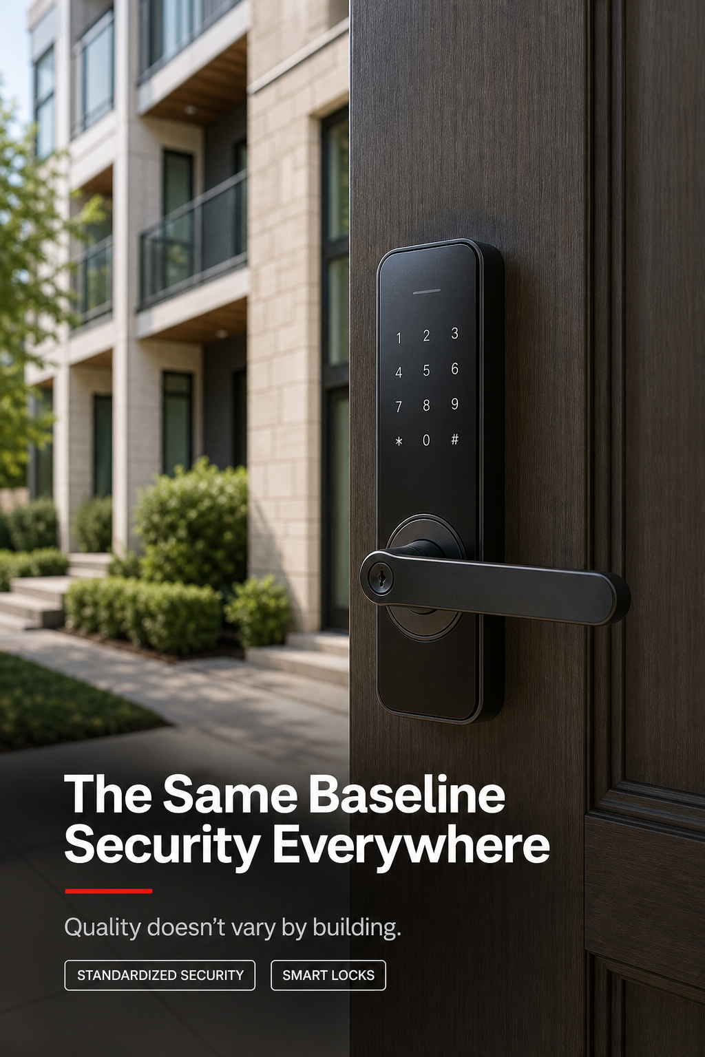 A newly acquired property being brought onto the same standardized security baseline.